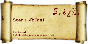Stern Örsi névjegykártya